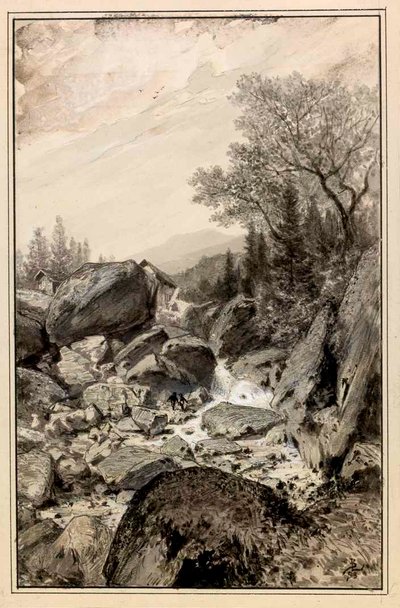 Steiniger Bach der Save bei Jesenice von Ladislav Benesch